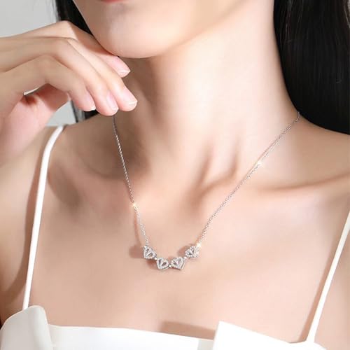 Daughter's 4-Leaf Clover Lucky Charm Necklace and Forever and Rose Gift Box, S925 Sterling Silver Necklace for My Daughter Four Leaf Clover, Birthday Gifts for My Daughter2