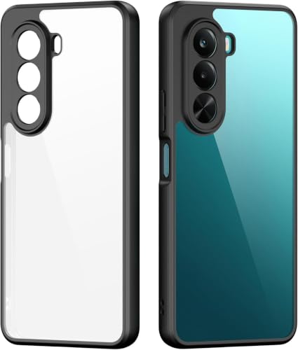 Image of VONZEE Clear Back Case Cover for OnePlus Nord CE6 Lite 5G | Shockproof Design | Hard Back Cover Case for OnePlus Nord CE6 Lite 5G (PC & TPU, Black)