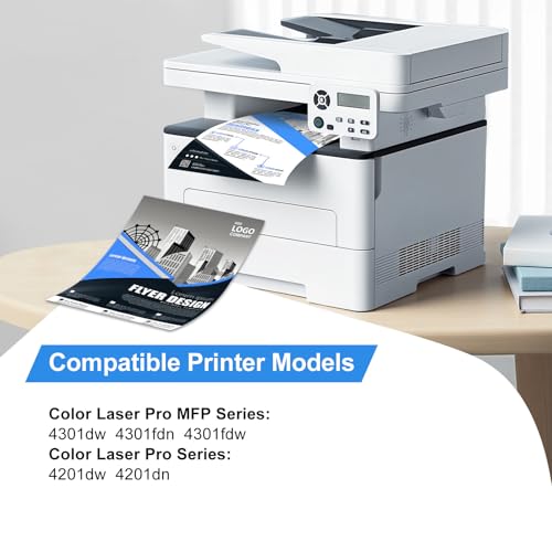 Image of 210A Toner Cartridges 4 Pack Replacement for HP 210A | Compatible for HP Color LaserJet Pro MFP 4301fdw 4301fdn Pro 4201dw 4201dn Series Printer Ink W2100A W2100X High Yield