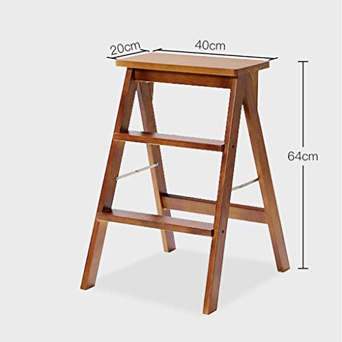Taburete de escalada interior de madera maciza y escalera portátil plegable DASHADAO 4