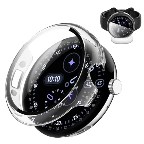 AiMaoo P[X Google Pixel Watch 4 45mm ΉyTCh[dΉzKXtB ی Jo[ d|PCf ̉ ϏՌ h~ ϐFh~ SʃJo[ Sʕی X}[gEHb` Pixel Watch 4 45m