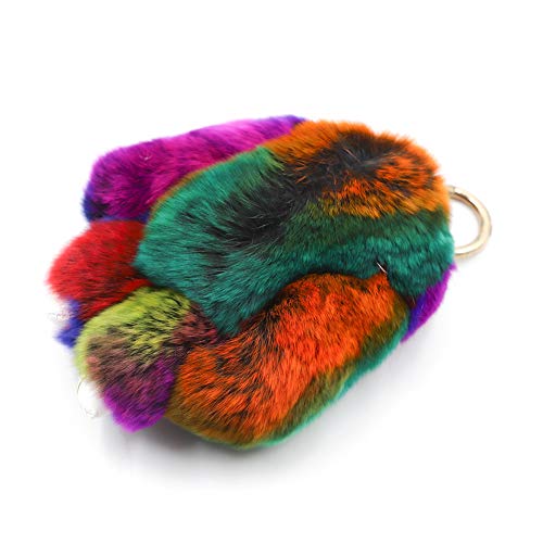 Chuangli Keychain Fluffy Faux Fur Keychain Handbag Pom Pom Keyring Pendant For Women Girls #TOP4
