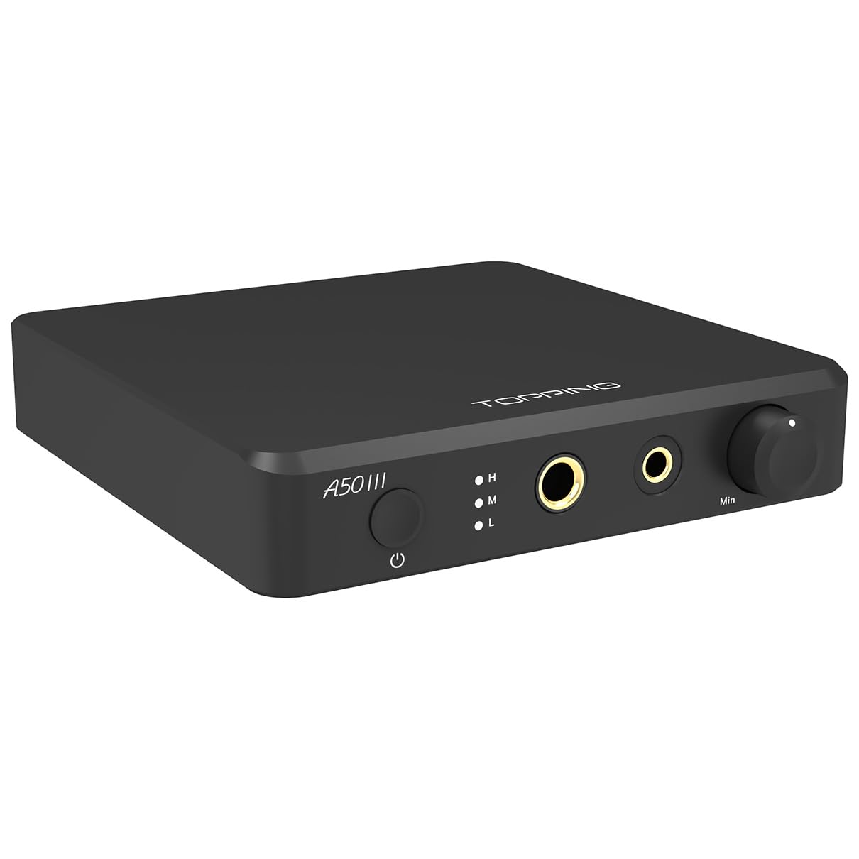 Topping A50 III NFCA Amplificateur de casque, 3500 mW x 3500 mW, RCA/TRS à 4,4 mm/6,35 mm, sortie écouteurs avec 3 réglages de gain, déclencheur 12 V pour IEM, noir