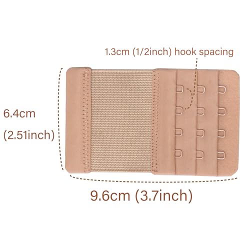 Image of Women's Bra Extenders 4 Hook / 3 Hook / 5 Hook / 2 Hook Soft Comfortable Stretchy Bra Extension Strap