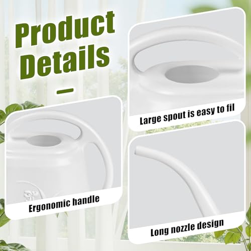 Image of Plant Watering Can - 1 /2 Gallon - White | With Long Spout for Watering-Home Indoor and Outdoor Garden