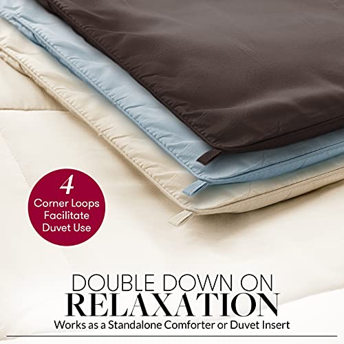 Beckham Hotel Collection 1300 Series - All Season - Luxury Goose Down Alternative Comforter - Full/Queen - Gray #TOP6