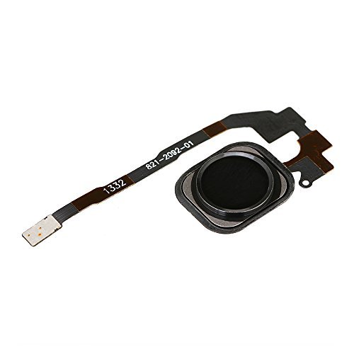 FirefixTM Touch ID Sensor Home Button Main Key Flex Cable With Rubber Gasket & Screwdrivers Replacement for Iphone 5S and SE(Black)