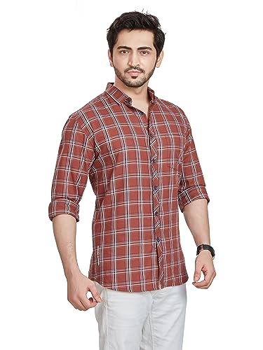 Image of BE ACTIVE Cotton Casual Checks Shirts for Men|| Casual Shirts for Men|| Mens Casual Shirts Full Sleeve
