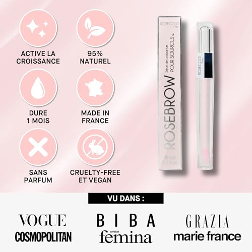 Sérum de Croissance pour Sourcils ROSEGOLD Soin d'Exception Français - 5