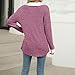 Women's Lapel Long-Sleeved Collared Shirts Casual Ribbed Fall Tops Lightweight Casual V-Neck Knitted Tunic Sweater (Dark Purple,XX-Large)