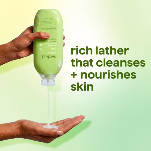Image of method Body Wash, Mindful Matcha, 18 fl oz | Soothing Formula, Leaves Skin Feeling Soft & Moisturized, Made Without Parabens, Notes of Matcha, Yuzu & Jasmine