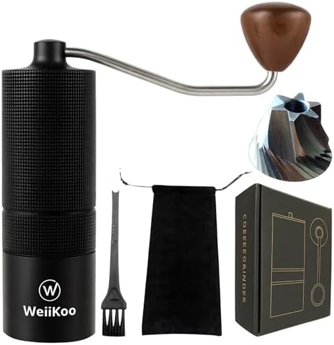 Molinillo de Café Manual 25 g, Muelas Cónicas Hexagonales de Acer...