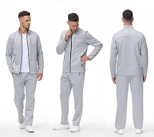 Mofiz Mens Tracksuit Jogging Sports Sweatsuit Comfortable Outfits Casual Athletic Pants Full Zip Jacket 2 Piece #TOP6