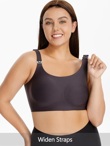 Angelhood Seamless Nursing Bra for Women Wire Free Full Coverage Nursing Bra T-Shirt Bra with Extra Extender4