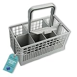 🍴ZUSAMMENSTELLUNG: Der Korb verfügt über 7 Fächer zur Unterbringung von Besteck, genug Platz, um ein ganzes Set von Löffeln, Gabeln usw. unterzubringen. Außerdem hat er einen abnehmbaren Griff für einfache und praktische Handhabung und Transport.