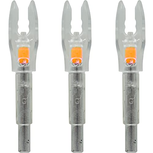 Nockturnal-G Lighted Nocks for Arrows with .165 Inside Diameter Including Various Victory, Easton and G-Uni Brands, 3-Pack