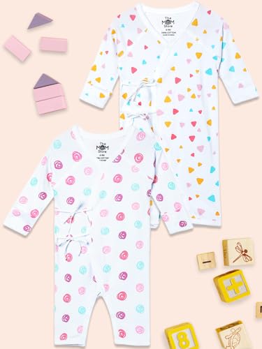 Image of The Mom Store Baby Romper Jabla Style Combo For Boys And Girls | Cotton | Soft Infant Bodysuit | Trendy Stylish Sleepwear For Newborn Baby | Printed | Unisex Comfortable Everyday Baby Wear