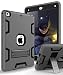 The New iPad 2017,iPad 9.7 Case,Topsky Three Layer Armor Defender Full Body Protective Case Cover For Apple iPad 9.7 (2017 Release),Grey/Black