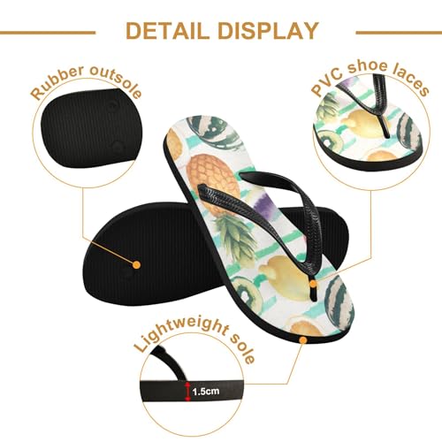 Burbuja Summer Fruits Flip Flops for Women Men, Soft Thong Sandals Rubber Slippers for Pool Beach Essentials3