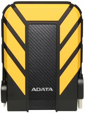 ADATA HD710 Pro - 2 TB External Hard Drive - Shockproof, Waterproof & Dustproof - Durable Storage - For Gamers, Students & Professionals - Mac, PC & Linux Compatible - Yellow - AHD710P-2TU31-CYL