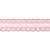 Berwick Offray 147151 5/8" Wide Satin and Sheer Craft and Decorative Ribbon, 9-Foot Spool, Light Pink and Opal #3