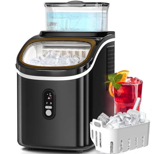 Image of Antarctic Star Countertop Ice Maker Machine, 30lbs /24Hrs, 3 Thickness Ice Cubes, 16Pcs /13 Mins,2 Ways to Add Water, Self-Cleaning Ice Cube Maker w /Basket and Scoop for Home /Kitchen /Camping /RV (Black)