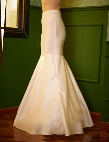 BEAUTELICATE Women 1 Hoop Mermaid Petticoat Fishtail Underskirt Trumpet Crinoline for Mermaid Wedding Dress3