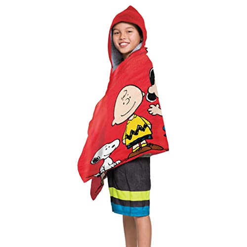 Northwest Peanuts Favorite Friends Hooded Youth Beach Towel, 21" X 51" #TOP2