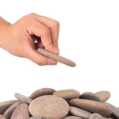 [About 94 PCS - 100 PCS](18 Pounds) Craft Rocks,Painting Rocks,2.1\"-3.5\" River Rocks,Flat Rocks,DIY Rocks,Painting Stones,Smooth Rocks - Thumbnail 3