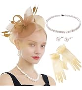 Magibag Fascinators Hats with Gloves Set for Women 20s 50s 