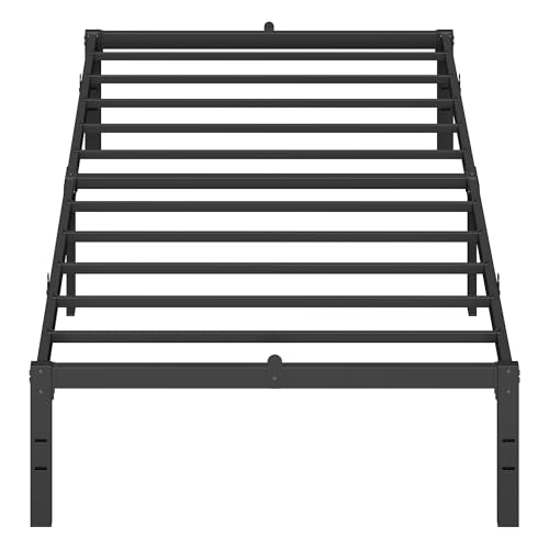 VASAGLE Einzelbettgestell, Bett, 90 x 200 cm, Metallbett, Bettrahmen, Unterbettaufbewahrung, modern,...