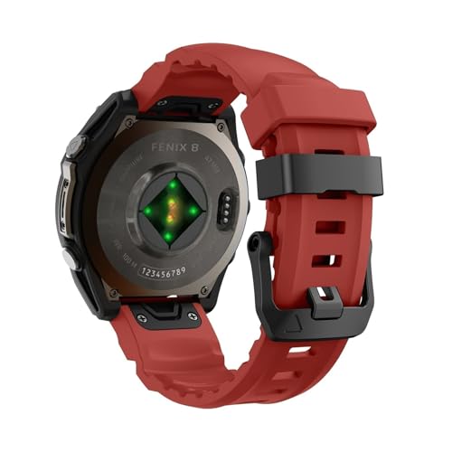 [�����ȓX] �ɓK��Garmin Fenix 8 E 7 7X Pro 6 6X 5 5X/Epix/Instinct/Forerunner 970 QuickFit 22mm 26mm �E�H�b�`�X�g���b�v �u���X���b�g�p�X�|�[�c�V���R���o���h(Red,2
