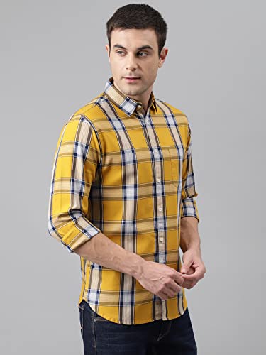 Image of Dennis Lingo Men's Checkered Slim Fit Cotton Casual Shirt