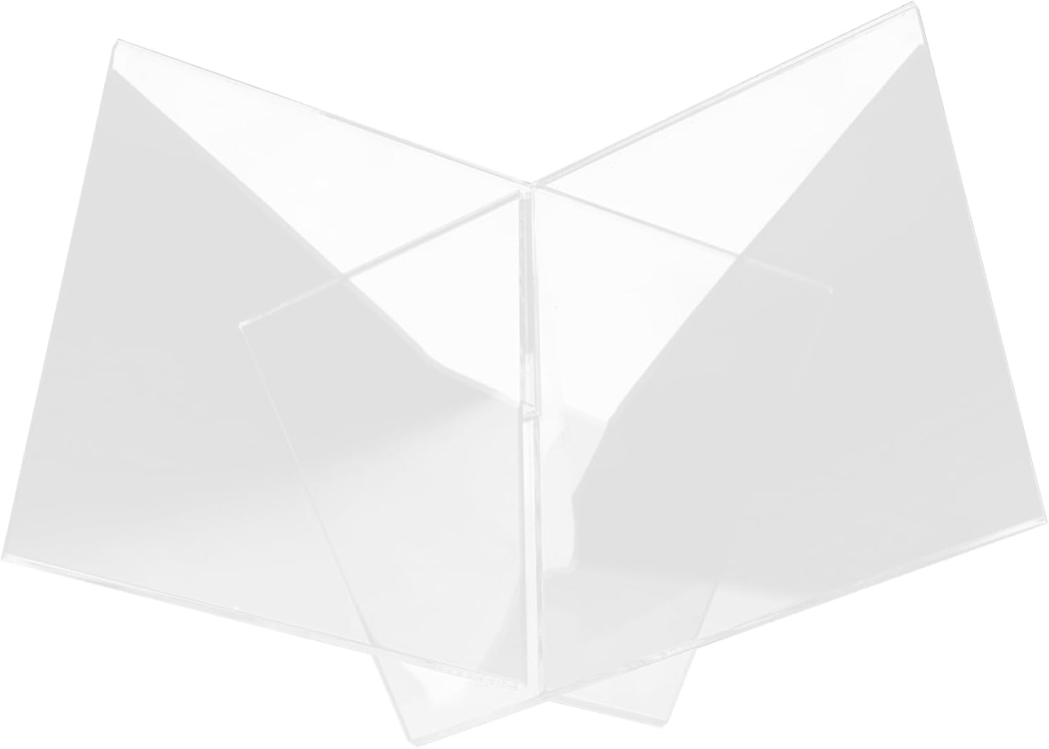 Acrylic X-Shaped Book Display Stand Multi-Functional Cookbook Holder for Kitchen Transparent Book Rack for Reading and Stylish Design for Home and Business Use