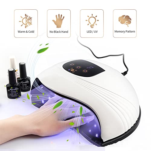 Qrarazl Hot And Cold Nail Dryer, 72W Uv Led Nail Lamp With Fan Fast Curing Nail Lamp 4 Timmer Settings For Nails Home Salon #TOP1