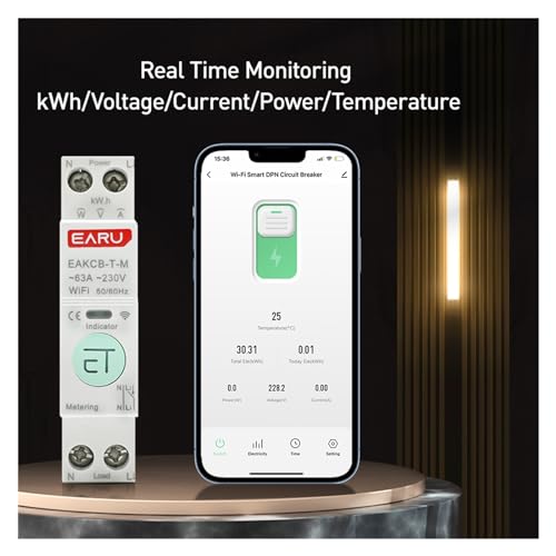 Disjoncteur intelligent Zigbee Tuya 20A pour tableau électrique connecté - 4