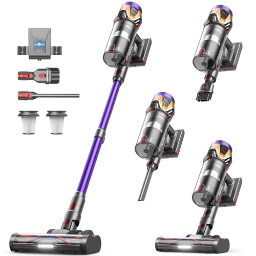 Cordless Vacuum Cleaner 55Kpa/650W/70Mins,1.8L Self...