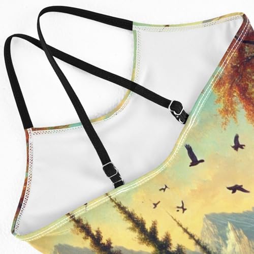 Mountain Cabin Fall Girls Swimsuit Bathing Suit Swimwear Swimsuits Summer Beach One Piece4