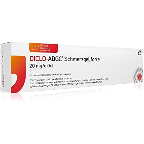 DICLO-ADGC Schmerzgel forte 180g - effektive Schmerzlinderung - Behandlung von leichten bis mäßig starken Schmerzen bei akuten Zerrungen, Verstauchungen oder Prellungen Cover