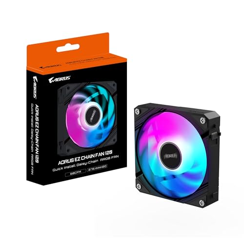 Image of AORUS EZ Chain Fan 120, 120mm Hydro Dynamic Bearing Computer Case Fan