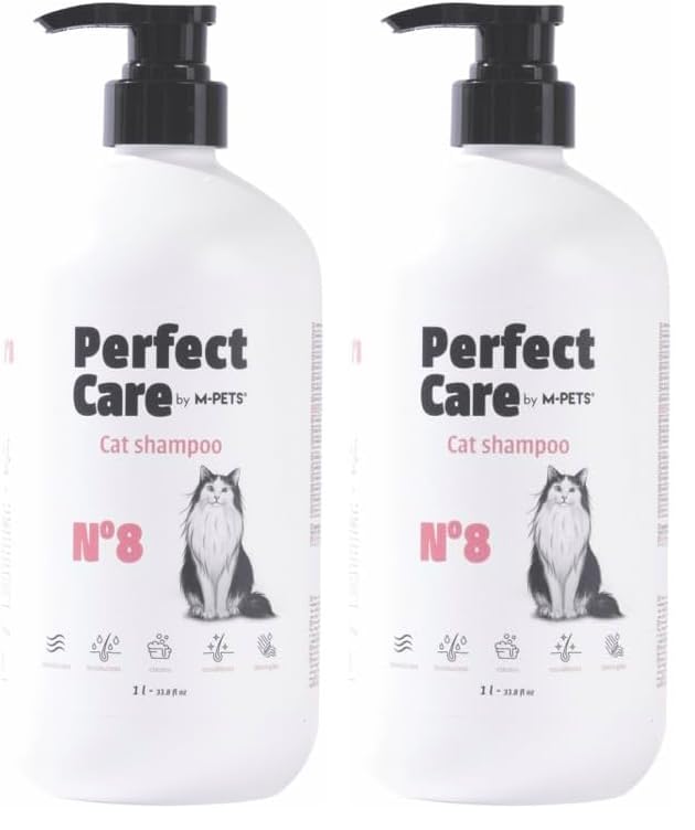 M-PETS PERFECT CARE NO.8 ANTİBAKTERİYAL KEDİ ŞAMPUANI 1L (2 paketi)