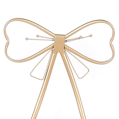 Modern Vanity Chair Stool, Cute Makeup Chair w/Butterfly Backrest and Pink Flannel Cushion, Girl\'s Stool Chair Ottoman Bench Metal Bench Legs Gold Dining Chair for Kitchen Bedroom Living Room - Thumbnail 6