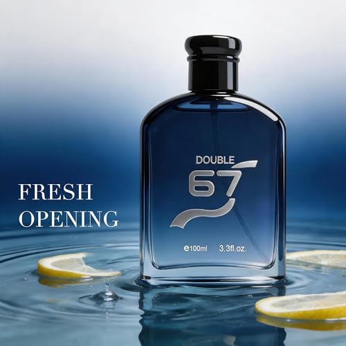Image of AFLUXE Double 67 Eau de Toilette for Men, Long Lasting Woody Aromatic Fruity Cologne, Fresh Mens Fragrance, 3.3 fl oz (100 ml)