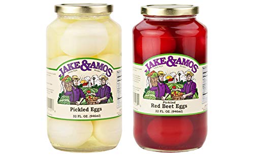 Jake & Amos Pickled Eggs Variety 2-Pack- Economy Size 34