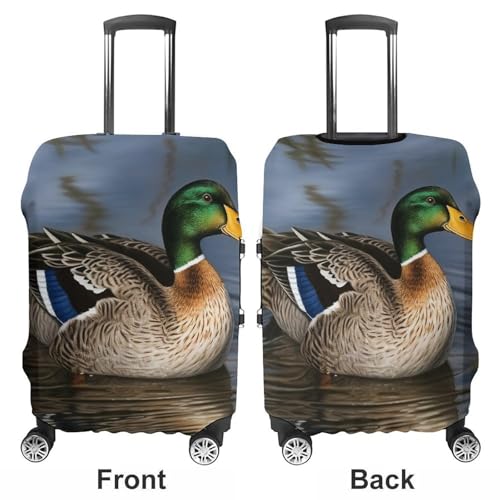Mallard Duck Luggage Cover, Elastic Luggage Protector Fits 19-32in Suitcases, Washable & Anti-Scratch Suitcase Cover for Men Women S3