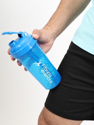 Image of Fitness Mantra 700ml Classic Shaker Bottle for Men & Women |Capacity 700 ml, Blue|