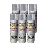 Rust-Oleum 254170-6PK Professional Aluminum Primer Spray, 15 oz, Flat White, 6 Pack