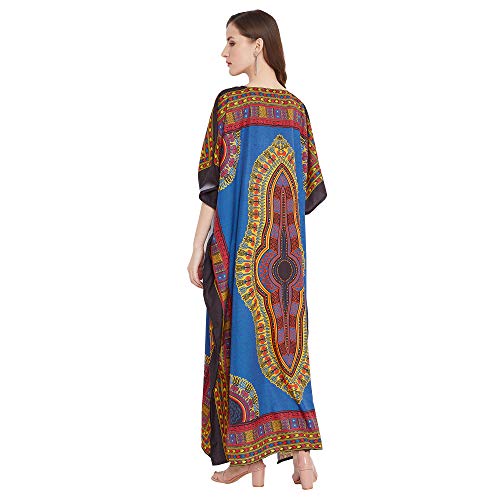 Image of Oussum Plus Size Kaftan Dresses for Women, Polyester Summer Caftan Cover Up Maxi Beach Dress, 1X-3X
