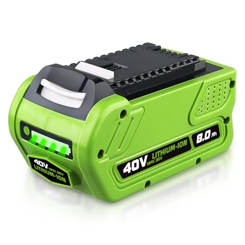 29462 40V 8 0Ah Li-Ion Ersatzakku für GreenWorks 40V Akku Kompatibel mit GreenWorks Akku 29472 29252 25312 25322 20202 20642 21242 22272 27062 29462 Elektrowerkzeuge