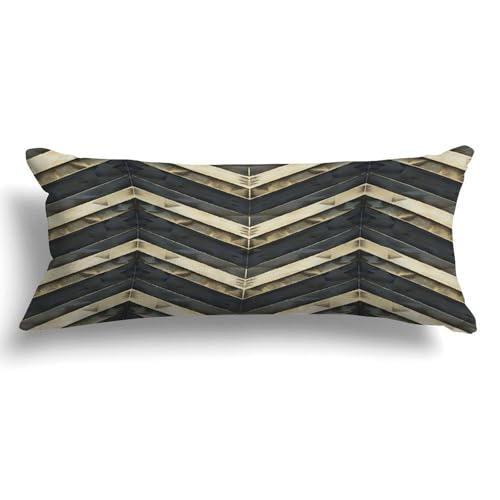 Chinese Style Zipped Body Pillow Case Cover,Abstract Geometric Ikat Decorative Rectangle Accent Long Body Pillowcase 20x54in Mother's Day Birthday Gifts Christmas for Women Girl Mom